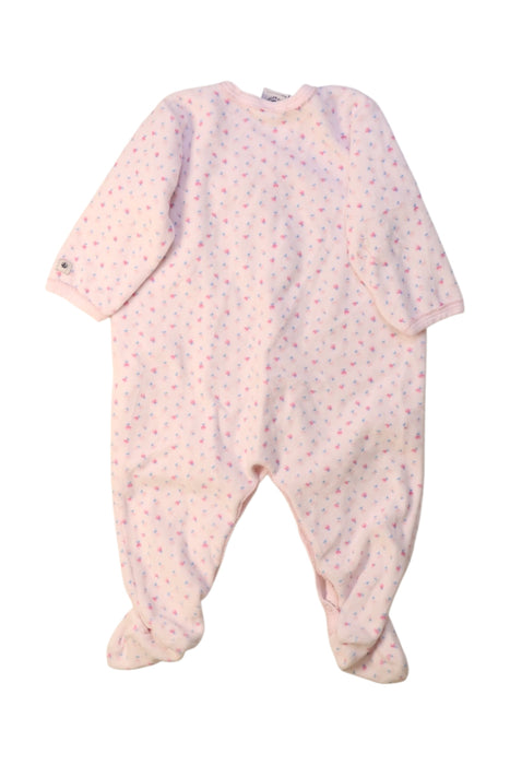 A Pink Onesies from Petit Bateau in size 3-6M for girl. (Back View)