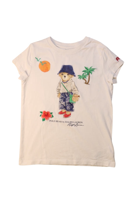 A White Short Sleeve T Shirts from Polo Ralph Lauren in size 6T for neutral. (Front View)