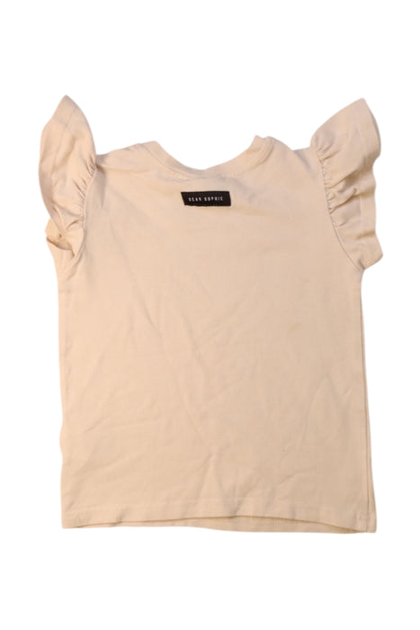 A Beige Short Sleeve Tops from Dear Sophie in size 2T for girl. (Back View)