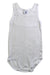 A White Sleeveless Bodysuits from Petit Bateau in size 3T for boy. (Front View)