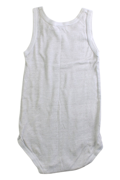 A White Sleeveless Bodysuits from Petit Bateau in size 3T for boy. (Back View)