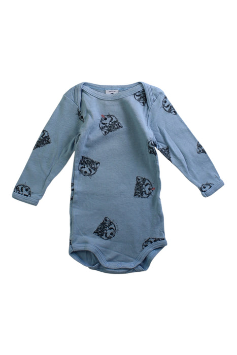 A Blue Long Sleeve Bodysuits from Petit Bateau in size 3-6M for boy. (Front View)