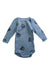 A Blue Long Sleeve Bodysuits from Petit Bateau in size 3-6M for boy. (Front View)