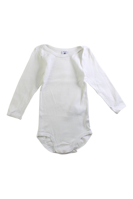 A White Long Sleeve Bodysuits from Petit Bateau in size 12-18M for neutral. (Front View)