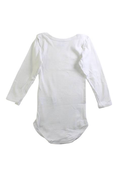 A White Long Sleeve Bodysuits from Petit Bateau in size 12-18M for neutral. (Back View)
