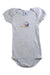 A Grey Short Sleeve Bodysuits from Petit Bateau in size 12-18M for boy. (Front View)