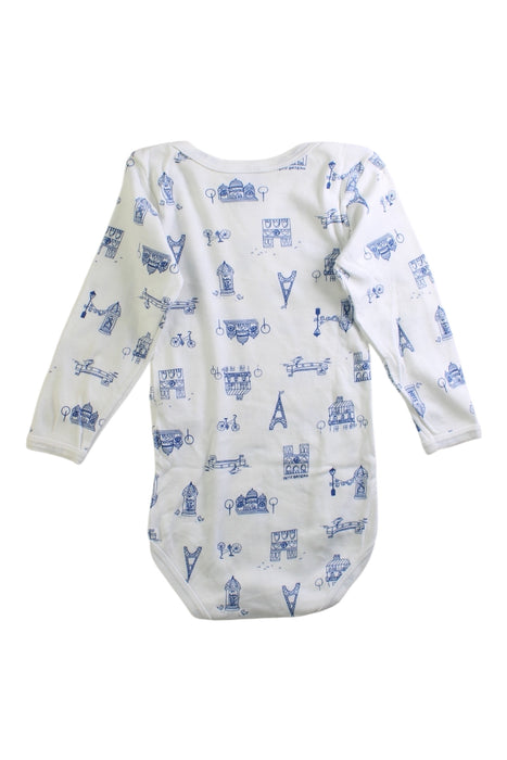 A White Long Sleeve Bodysuits from Petit Bateau in size 2T for boy. (Back View)