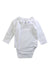 A White Long Sleeve Bodysuits from Jacadi in size 3-6M for boy. (Front View)