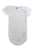 A White Short Sleeve Bodysuits from Petit Bateau in size 6-12M for girl. (Front View)