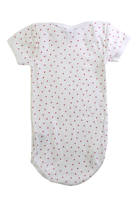 A White Short Sleeve Bodysuits from Petit Bateau in size 6-12M for girl. (Back View)