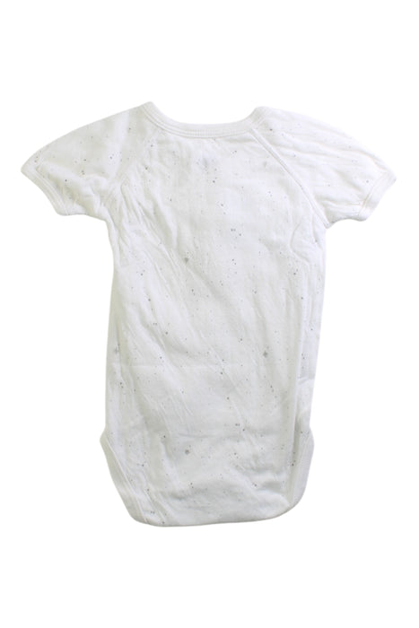 A White Short Sleeve Bodysuits from Petit Bateau in size 6-12M for boy. (Back View)