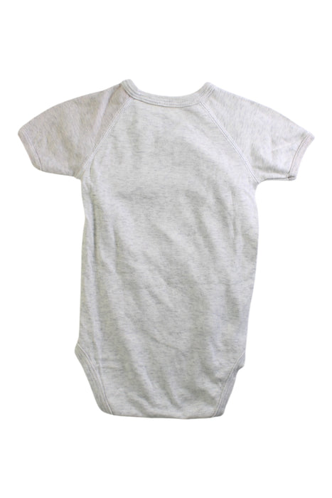 A Grey Short Sleeve Bodysuits from Petit Bateau in size 6-12M for boy. (Back View)