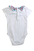 A White Short Sleeve Bodysuits from Jacadi in size 6-12M for girl. (Back View)
