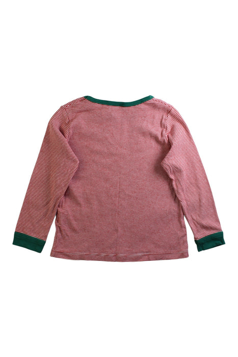 A Red Long Sleeve T Shirts from Petit Bateau in size 5T for boy. (Back View)