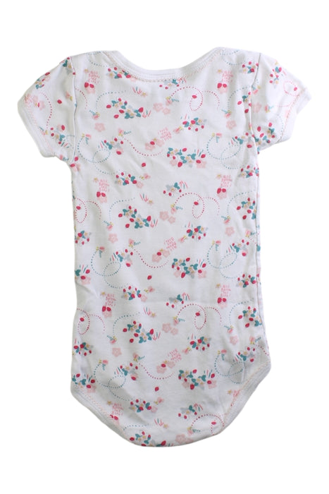 A White Short Sleeve Bodysuits from Petit Bateau in size 12-18M for girl. (Back View)