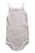 A White Sleeveless Bodysuits from Petit Bateau in size 12-18M for girl. (Front View)