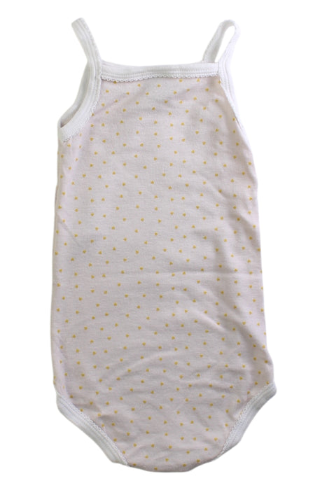 A White Sleeveless Bodysuits from Petit Bateau in size 12-18M for girl. (Back View)