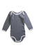A Navy Long Sleeve Bodysuits from Petit Bateau in size 12-18M for boy. (Front View)