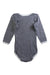 A Navy Long Sleeve Bodysuits from Petit Bateau in size 12-18M for boy. (Back View)