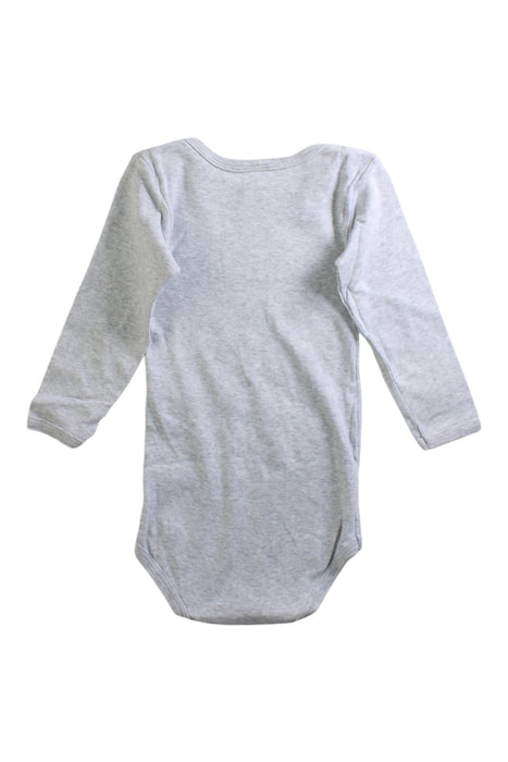 A Grey Long Sleeve Bodysuits from Petit Bateau in size 12-18M for boy. (Back View)