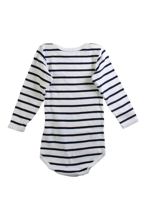 A White Long Sleeve Bodysuits from Petit Bateau in size 12-18M for boy. (Back View)