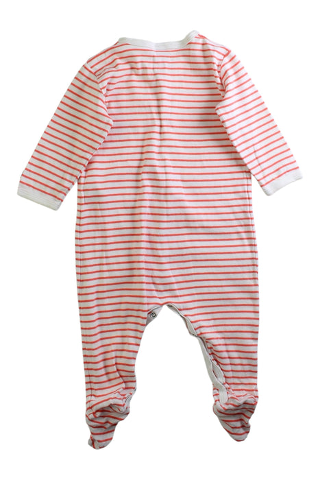 A White Onesies from Petit Bateau in size 3-6M for boy. (Back View)