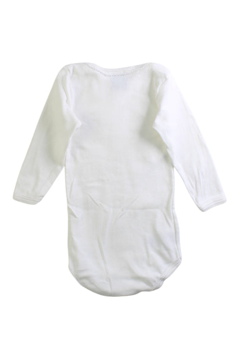 A White Long Sleeve Bodysuits from Petit Bateau in size 3-6M for girl. (Back View)