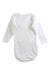 A White Long Sleeve Bodysuits from Petit Bateau in size 3-6M for girl. (Back View)