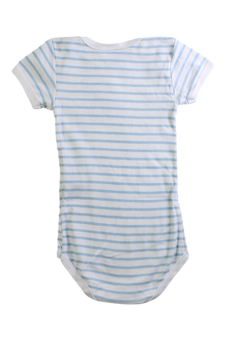 A Blue Short Sleeve Bodysuits from Petit Bateau in size 12-18M for boy. (Back View)