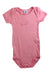 A Pink Short Sleeve Bodysuits from Petit Bateau in size 12-18M for girl. (Front View)