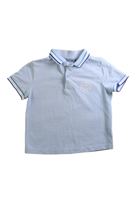 A Blue Short Sleeve Polos from Jacadi in size 4T for boy. (Front View)