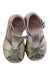 A Gold Sandals from Jacadi in size 12-18M for girl. (Back View)