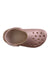 A Pink Slip Ons from Crocs in size 5T for girl. (Front View)