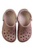 A Pink Slip Ons from Crocs in size 5T for girl. (Back View)