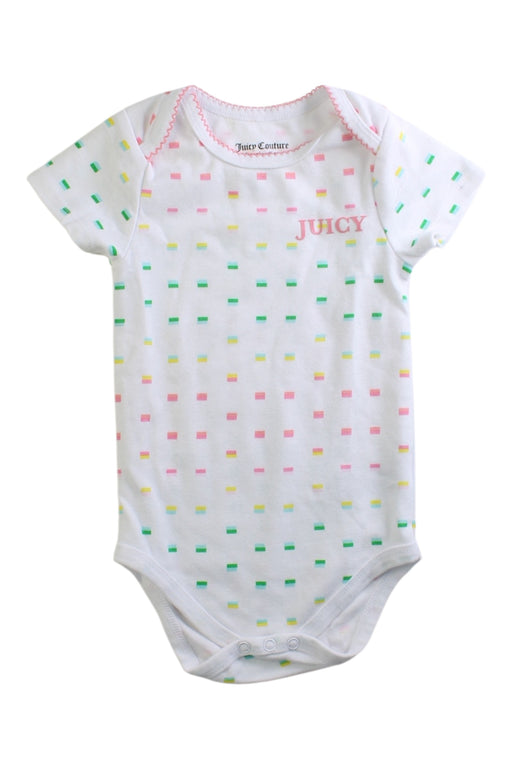 A Multicolour Short Sleeve Bodysuits from Juicy Couture in size 6-12M for girl. (Front View)