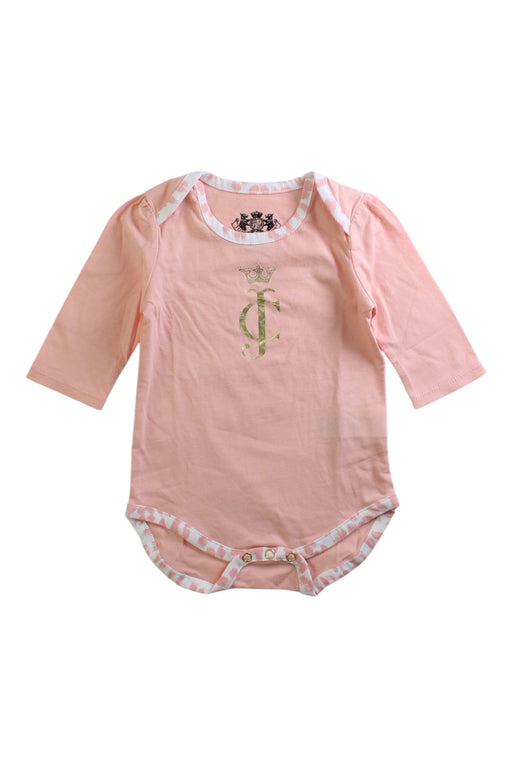 A Pink Long Sleeve Bodysuits from Juicy Couture in size 0-3M for girl. (Front View)