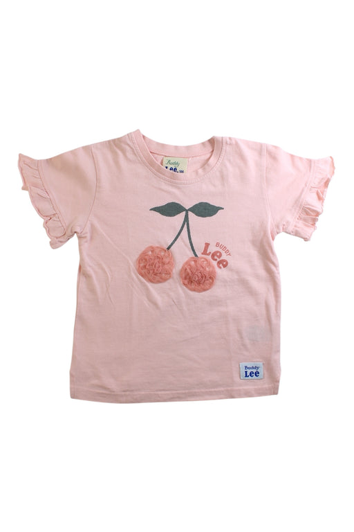 A Pink Short Sleeve T Shirts from Lee in size 3T for girl. (Front View)