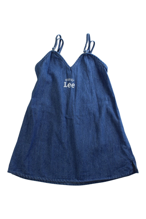 A Blue Overall Dresses from Lee in size 4T for girl. (Front View)