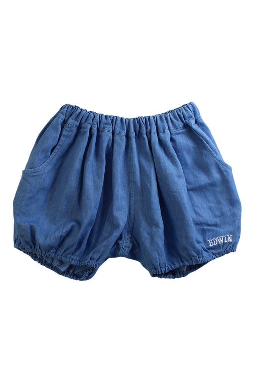 A Blue Shorts from EDWIN in size 4T for girl. (Front View)
