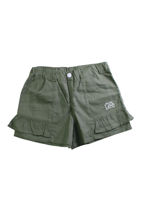 A Green Shorts from Lee in size 5T for girl. (Front View)