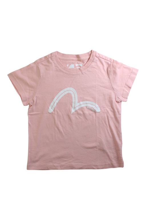A Pink Short Sleeve T Shirts from Evisu in size 4T for girl. (Front View)