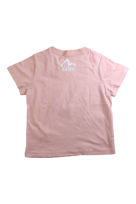 A Pink Short Sleeve T Shirts from Evisu in size 4T for girl. (Back View)