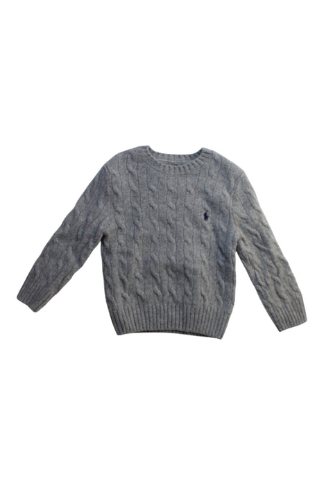 A Grey Knit Sweaters from Polo Ralph Lauren in size 3T for boy. (Front View)