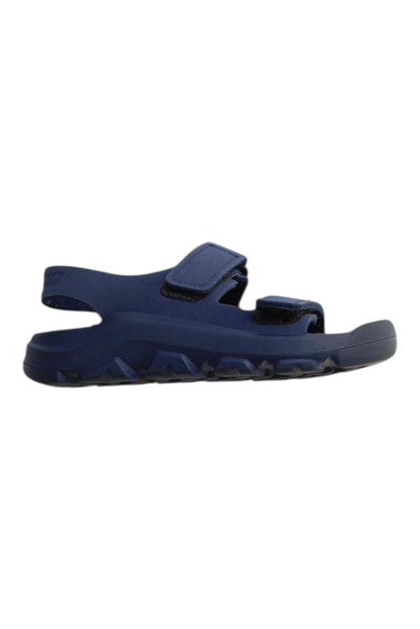 A Navy Sandals from Birkenstock in size 3T for boy. (Front View)