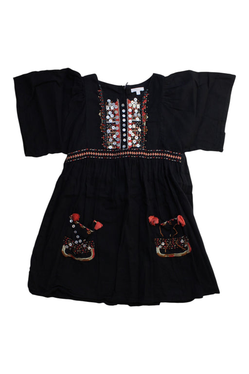 A Black Long Sleeve Dresses from Chloe in size 6T for girl. (Front View)