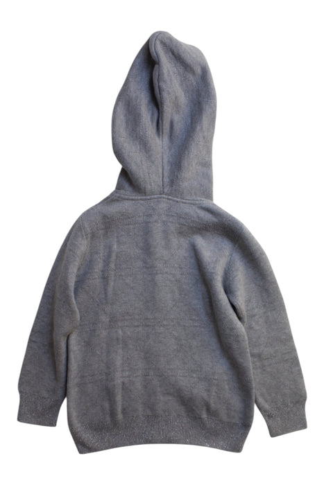 A Grey Zippered Sweatshirts from Dior in size 6T for girl. (Back View)