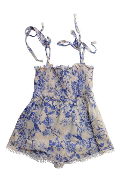 A Blue Sleeveless Rompers from Zimmermann in size 6T for girl. (Front View)