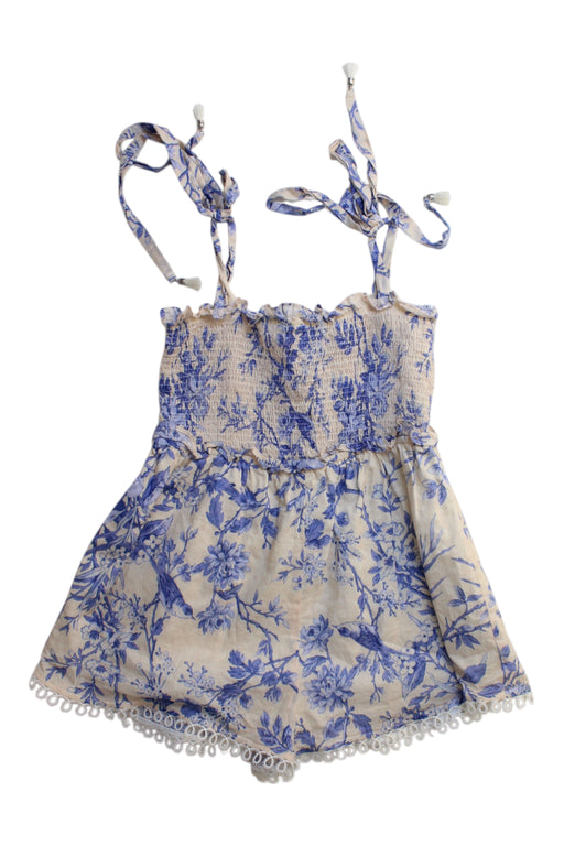 A Blue Sleeveless Rompers from Zimmermann in size 6T for girl. (Front View)