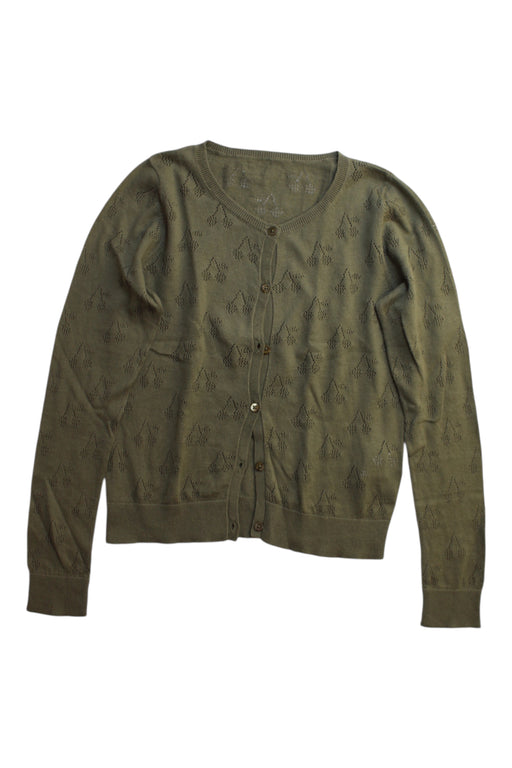 A Green Cardigans from Bonpoint in size 8Y for girl. (Front View)
