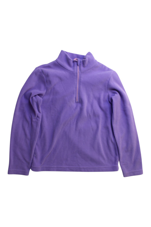 A Purple Zippered Sweatshirts from Mountain Warehouse in size 6T for girl. (Front View)